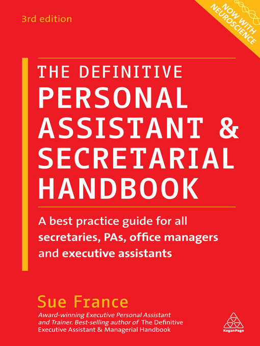 Title details for The Definitive Personal Assistant & Secretarial Handbook by Sue France - Available